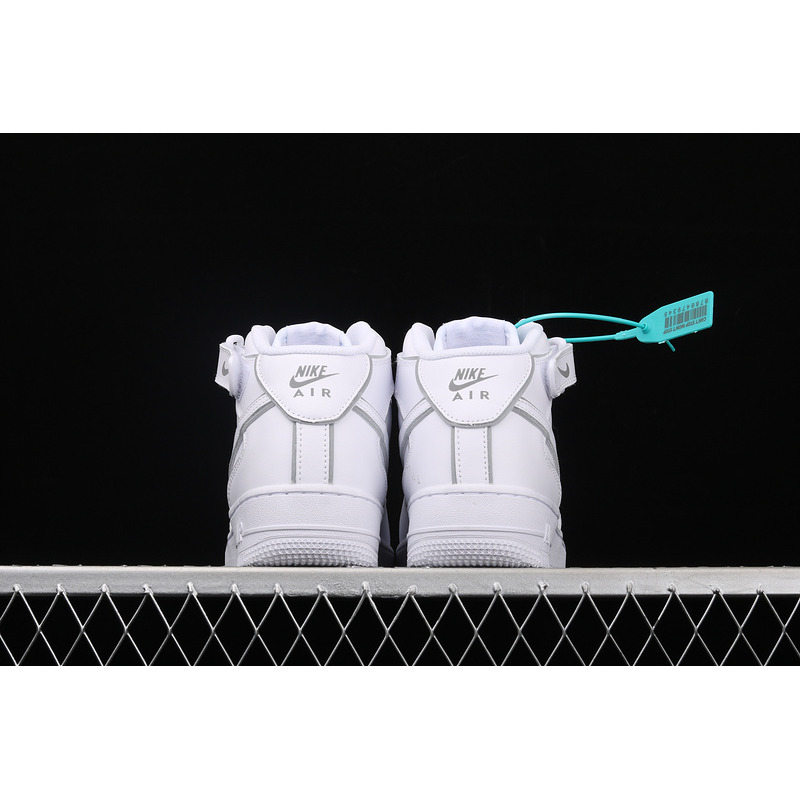 Nike Air Force 1 07 Mid White Silver Refletion 369733-809