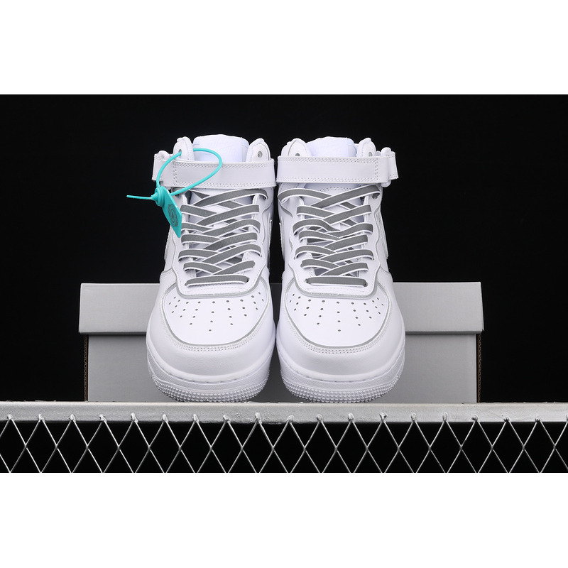 Nike Air Force 1 07 Mid White Silver Refletion 369733-809