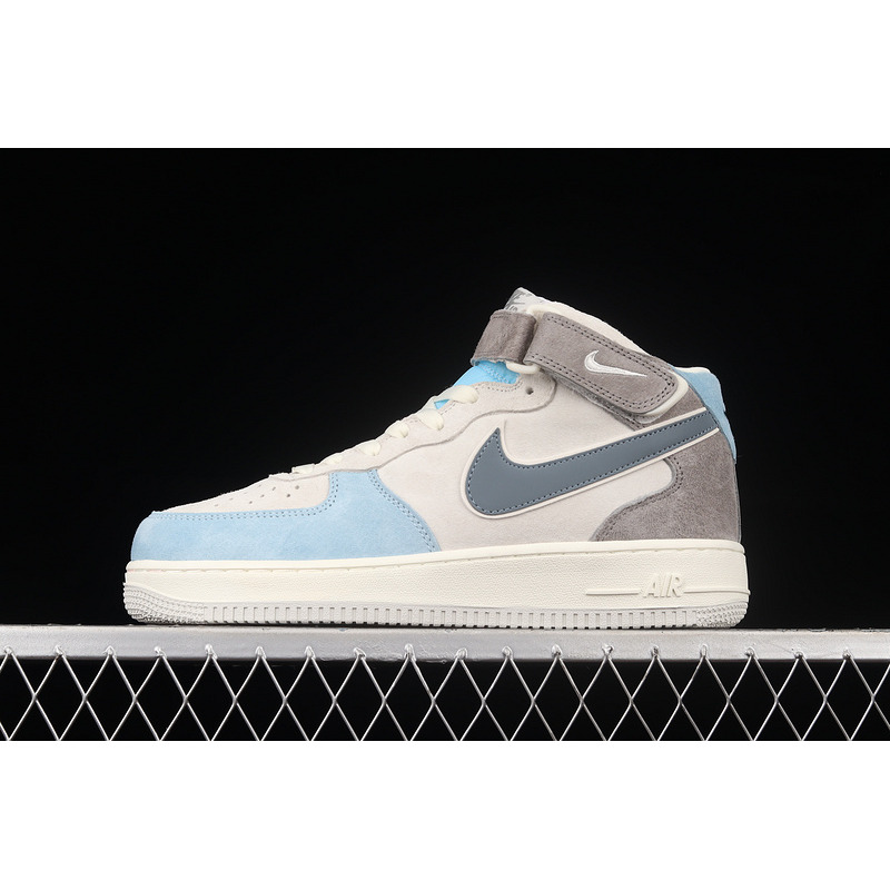 Nike Air Force 1 07 Mid Beige Light Blue Grey AL6896-559