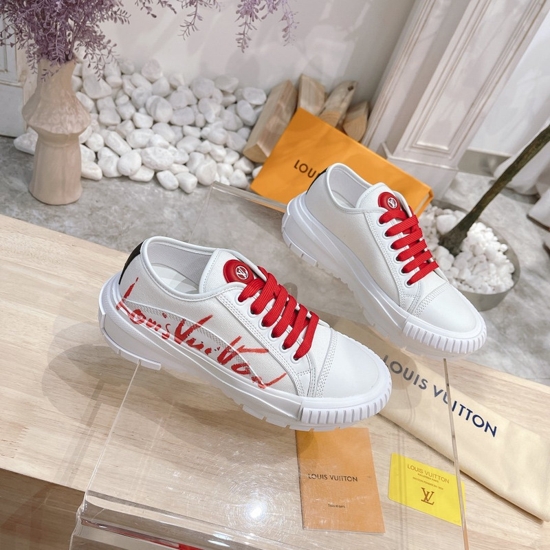 LV Graffiti Low-Top Sneaker White