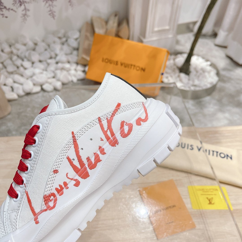 LV Graffiti Low-Top Sneaker White