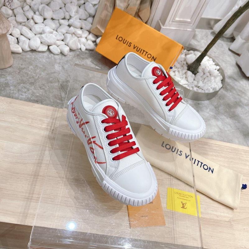 LV Graffiti Low-Top Sneaker White