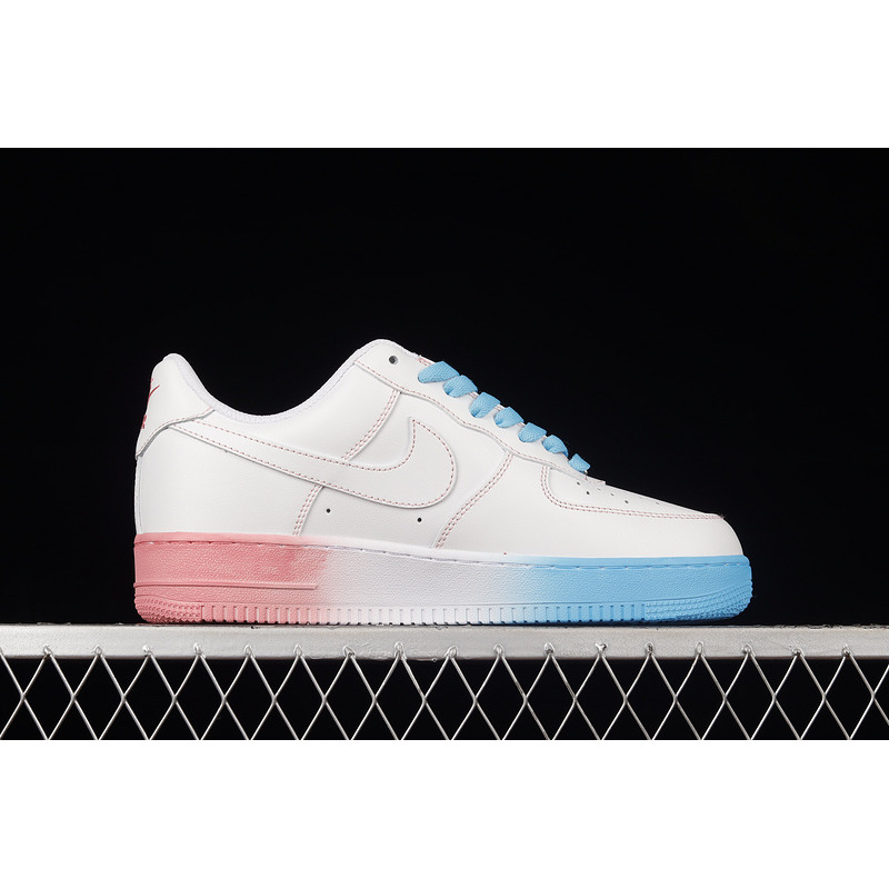 Stussy x Nike Air Force 1 07 Low White Pink Blue AF1234-006