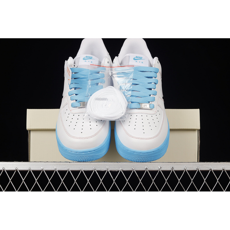 Stussy x Nike Air Force 1 07 Low White Pink Blue AF1234-006