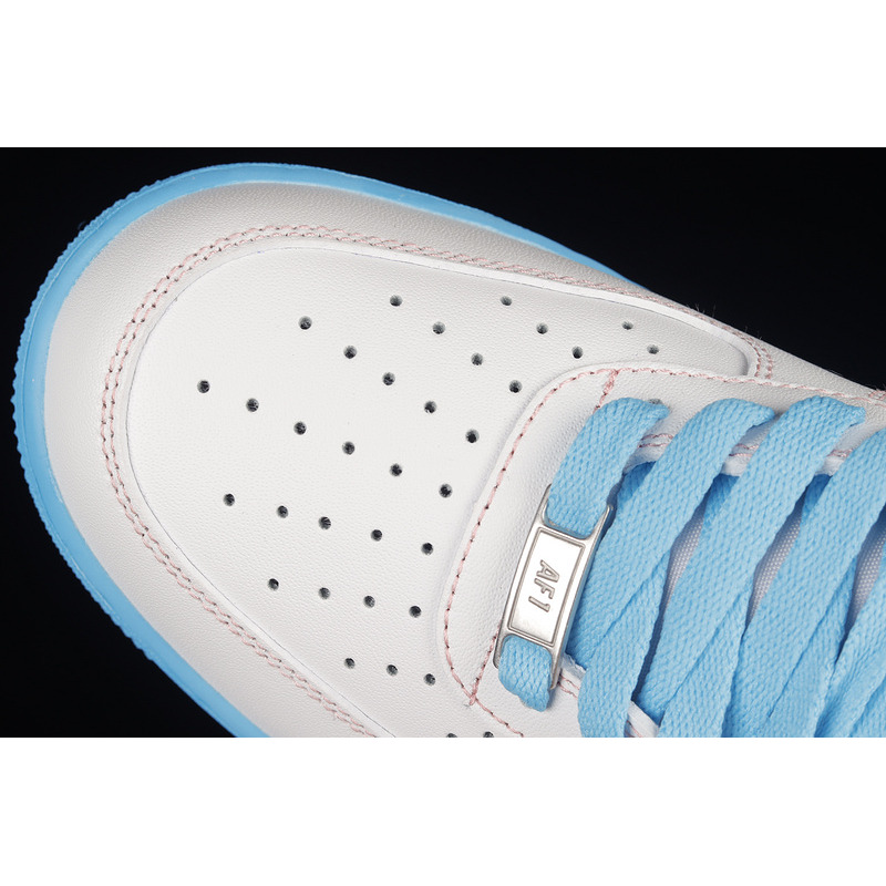 Stussy x Nike Air Force 1 07 Low White Pink Blue AF1234-006