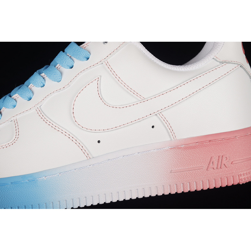 Stussy x Nike Air Force 1 07 Low White Pink Blue AF1234-006