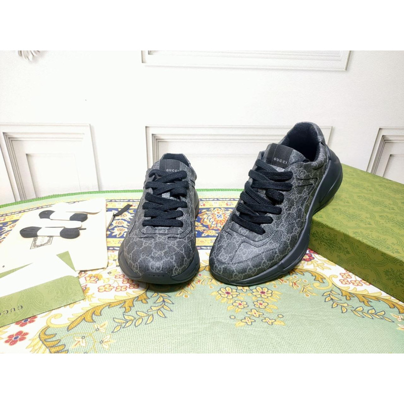 G*u*i men''s rhyton sneaker black ‎704796 kgd00 1000