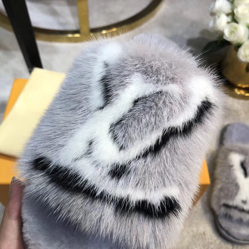 LV Homey Mink Flat Slippers Grey