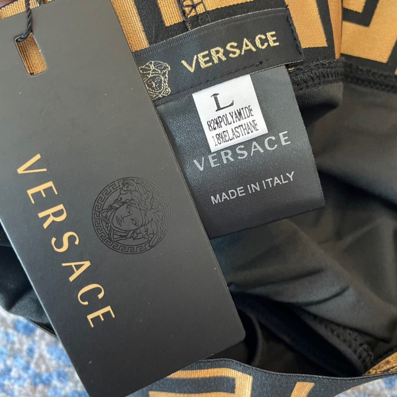 Versace Greca Striped Bikini