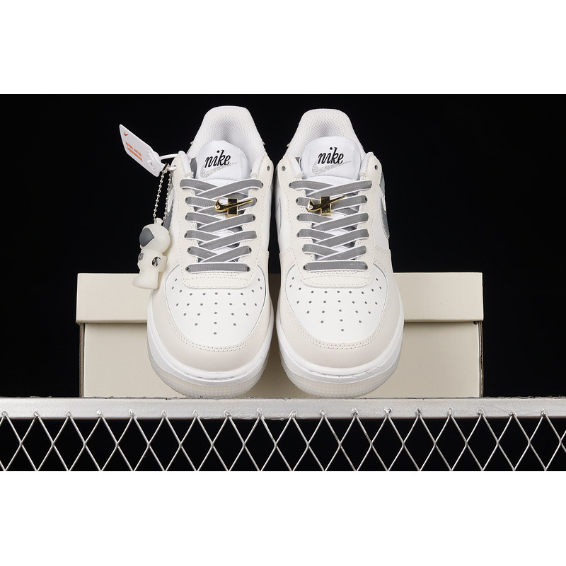 Nike Air Force 1 07 Low ESS White Metallic Sliver Grey DA8302-333