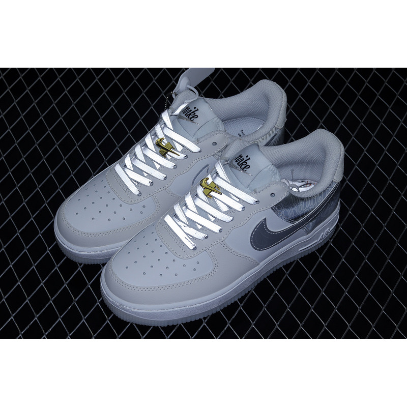 Nike Air Force 1 07 Low ESS White Metallic Sliver Grey DA8302-333