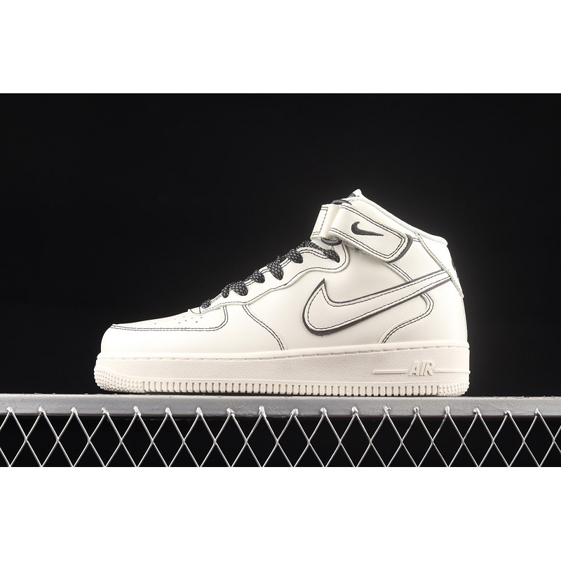 Nike Air Force 1 07 Mid Beige Black Reflective Grey AQ2898-008