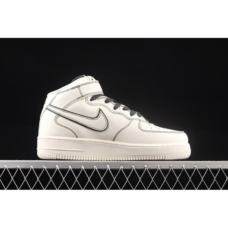 Nike Air Force 1 07 Mid Beige Black Reflective Grey AQ2898-008