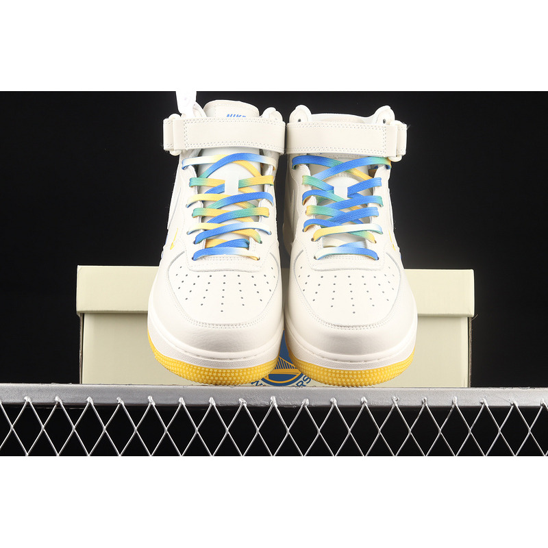 Nike Air Force 1 07 Mid SU19 White Yellow Blue GT5663-306