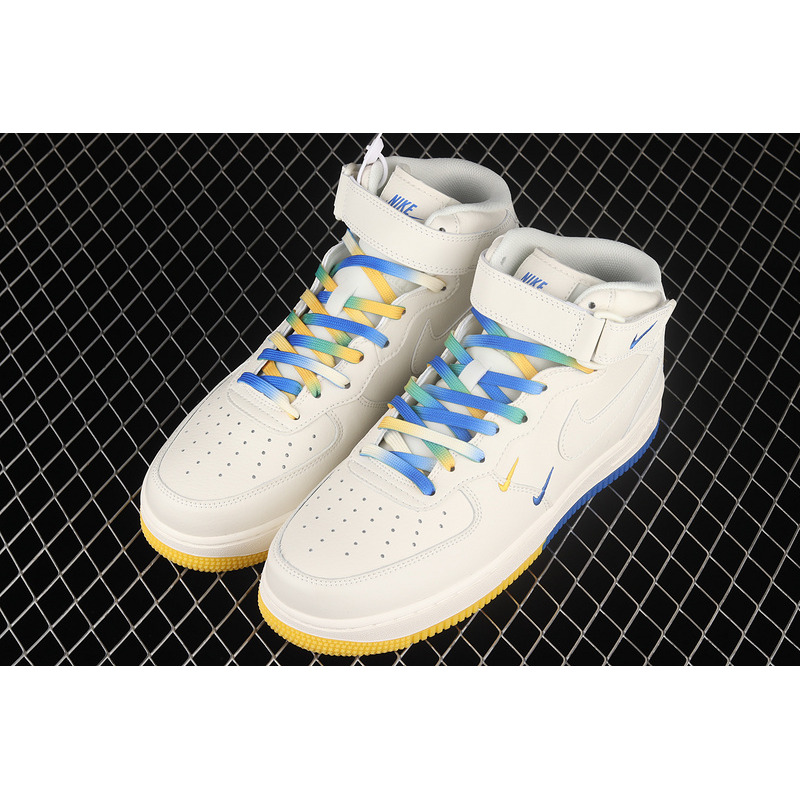 Nike Air Force 1 07 Mid SU19 White Yellow Blue GT5663-306