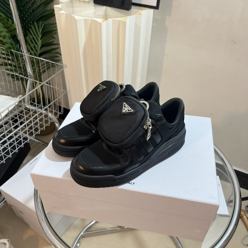 pra*a x Ad*s re-nylon forum sneaker black