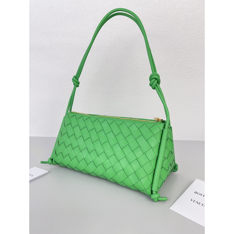 Bo*te*ga ve*ne*ta  intreccio nappa mini shoulder bag in bright green