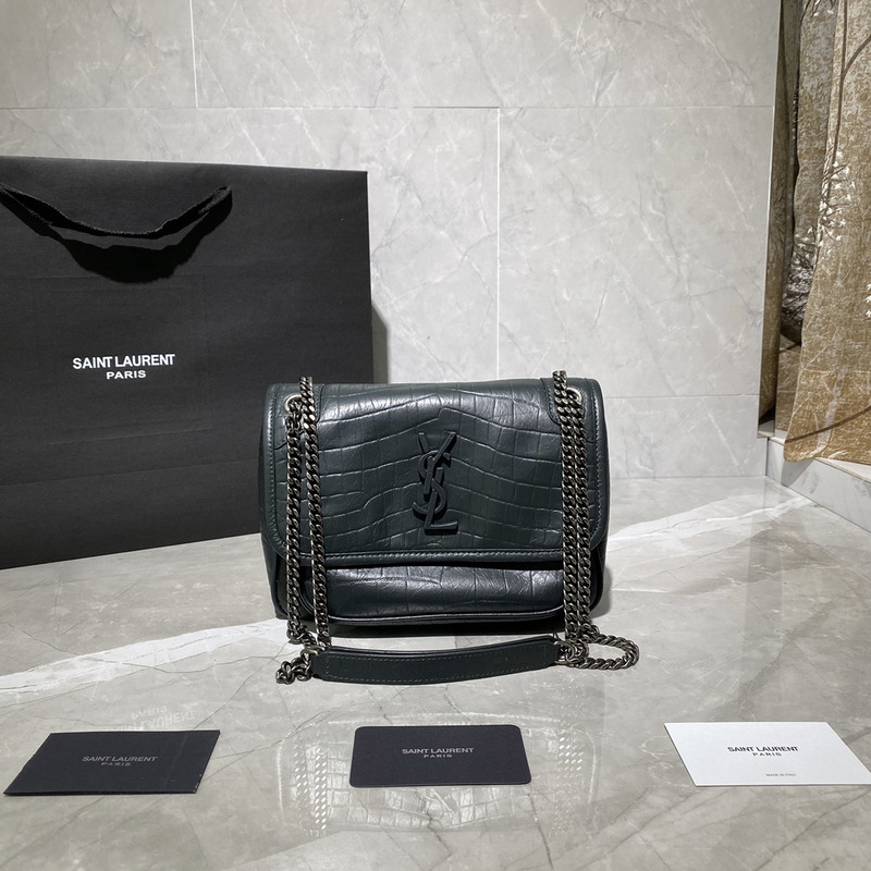 Saint Laurent Niki Baby YSL Shoulder Bag Black