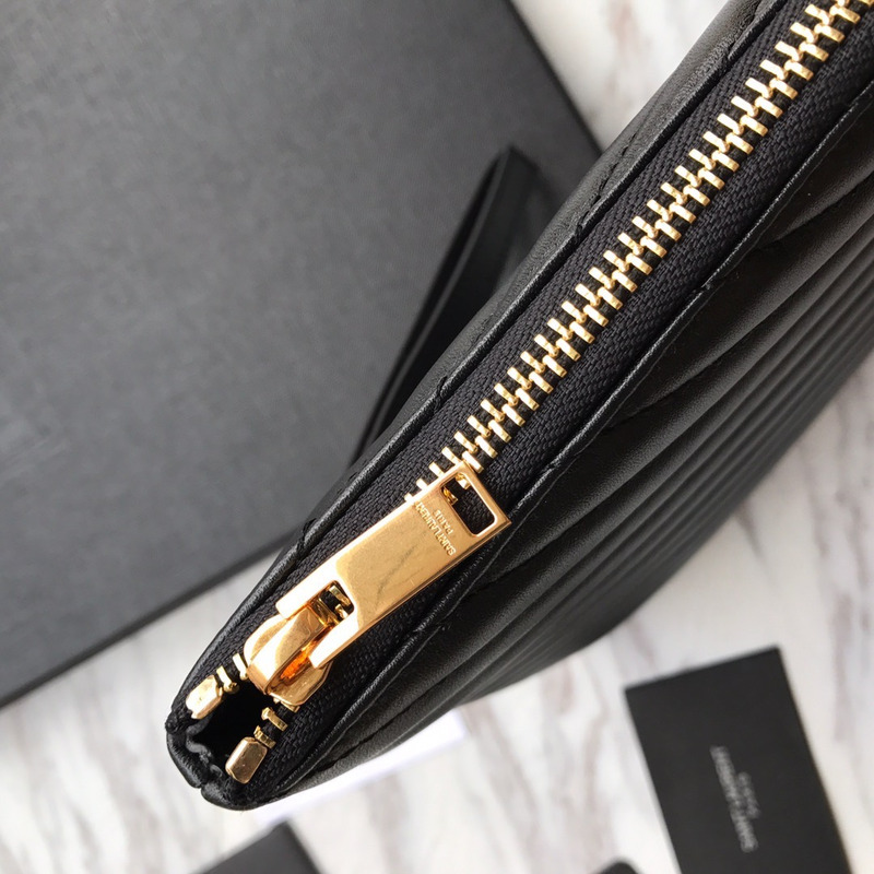 Saint Laurent Monogram Clutch Bag Black