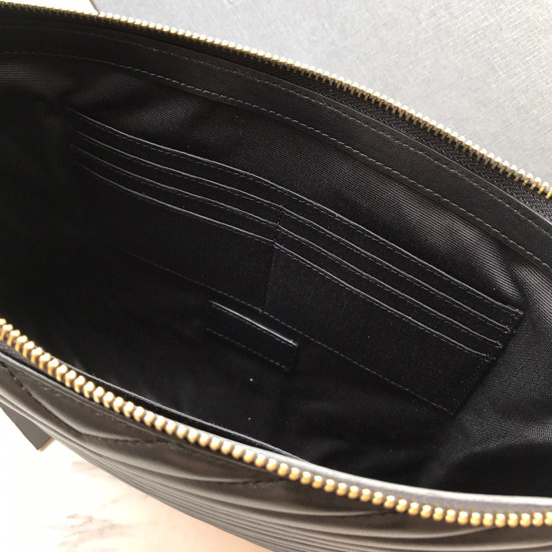 Saint Laurent Monogram Clutch Bag Black