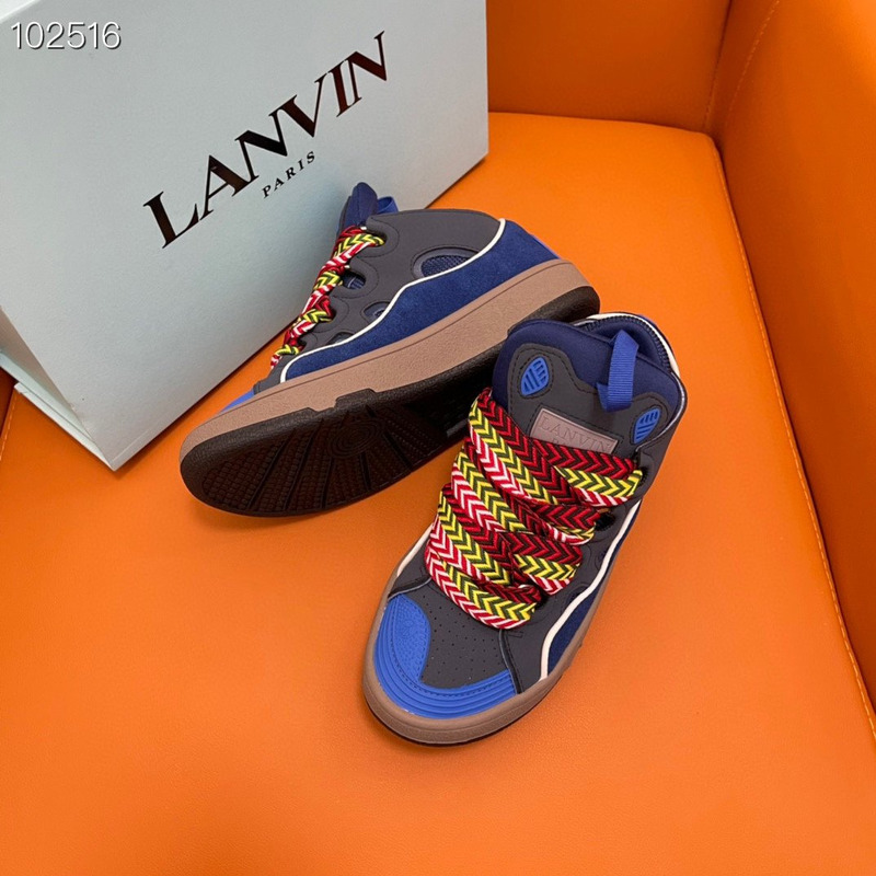 Lanvin Curb Z-Lace Sneakers Black and Navy