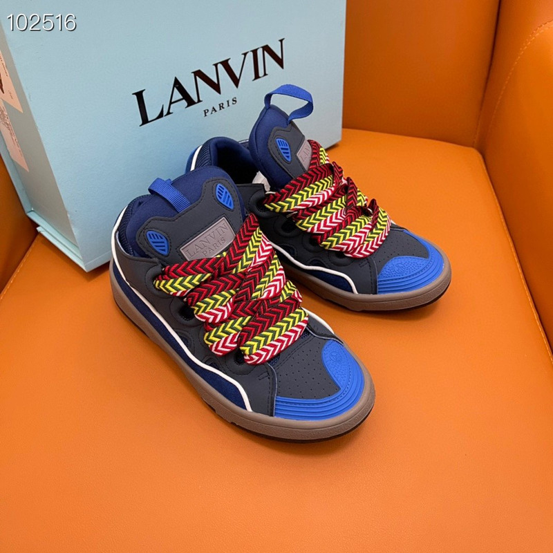 Lanvin Curb Z-Lace Sneakers Black and Navy