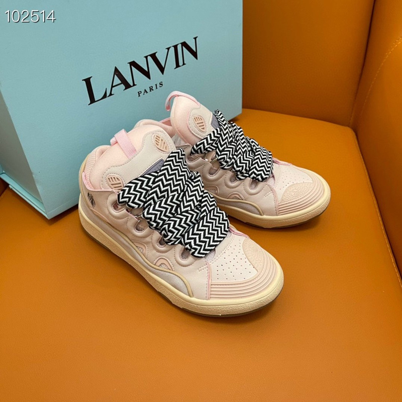 Lanvin Curb Z-Lace Sneakers Pink