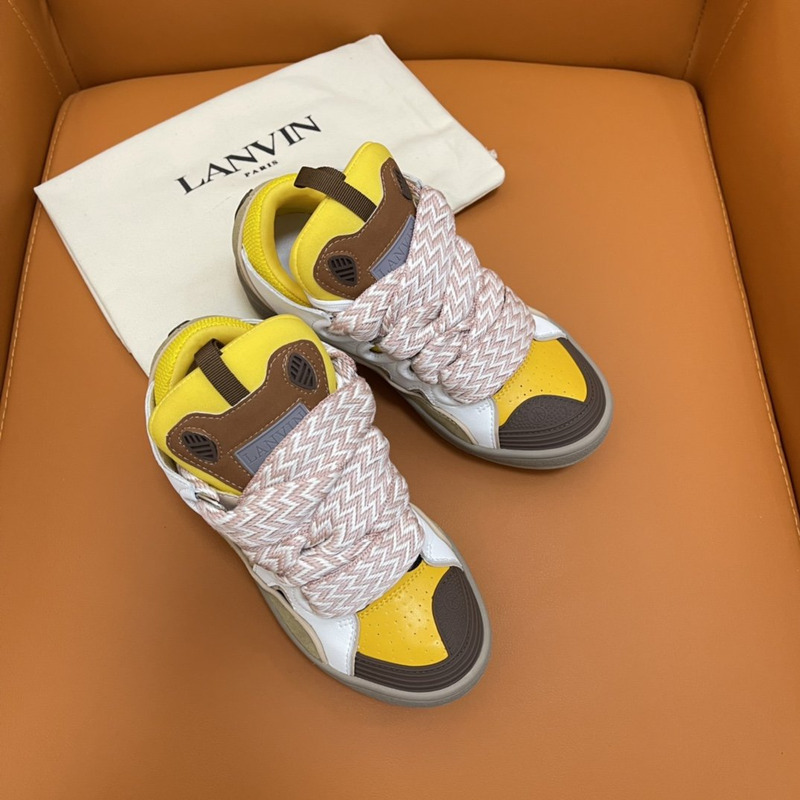 LANVIN Curb Sneaker Beige Yellow