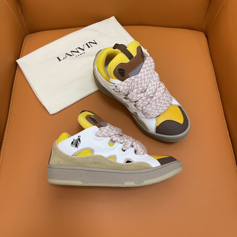 LANVIN Curb Sneaker Beige Yellow