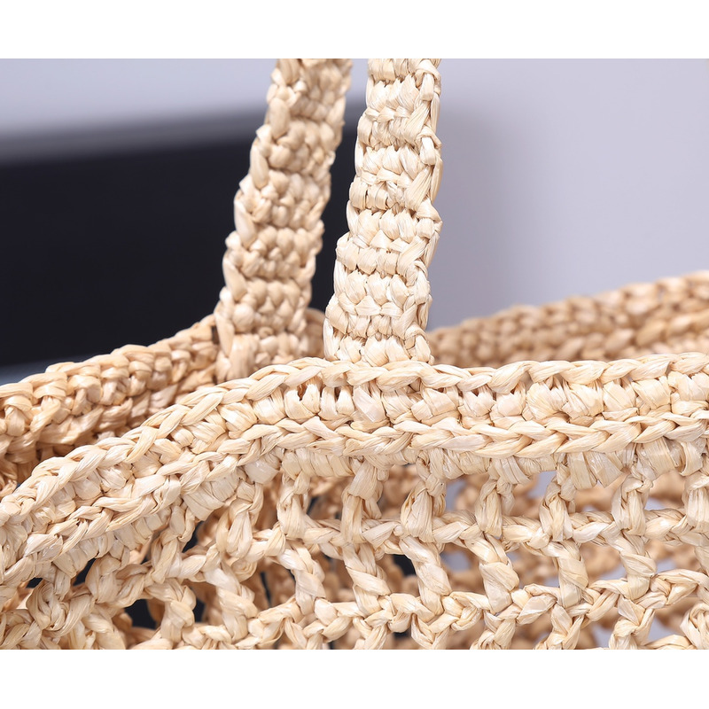 Pra*a raffia tote bag tan