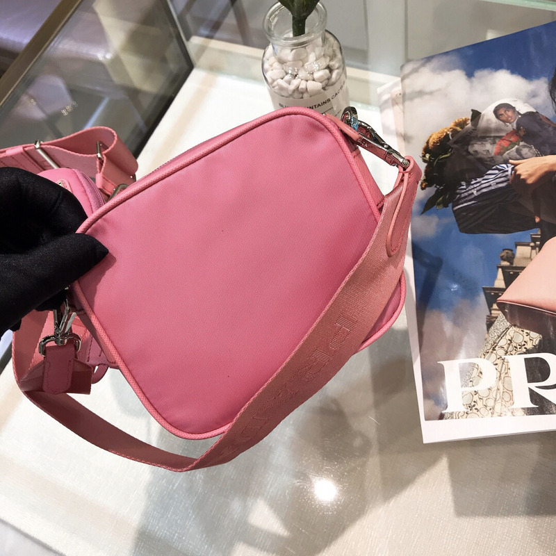 Pra*a saffiano leather mini pink