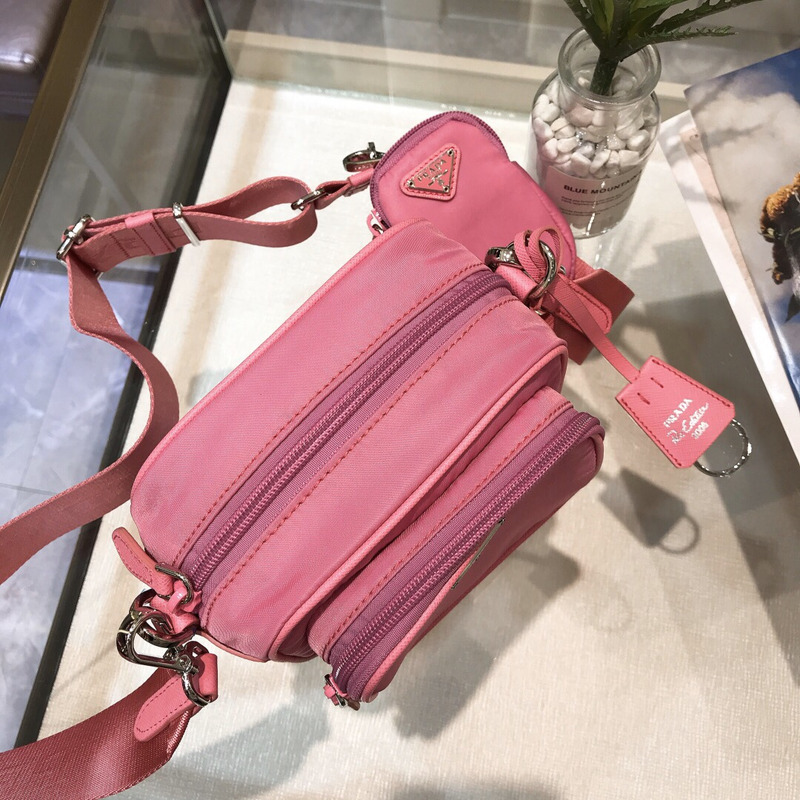 Pra*a saffiano leather mini pink