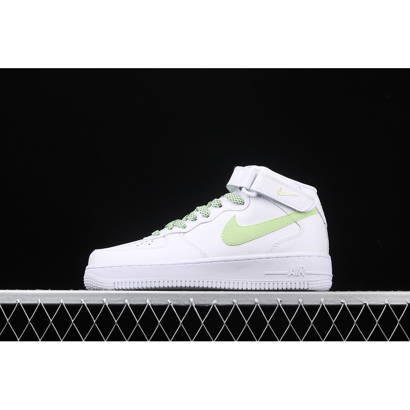 Nike Nike Air Force 1''07 Mid Green Silver Reflective Light in White