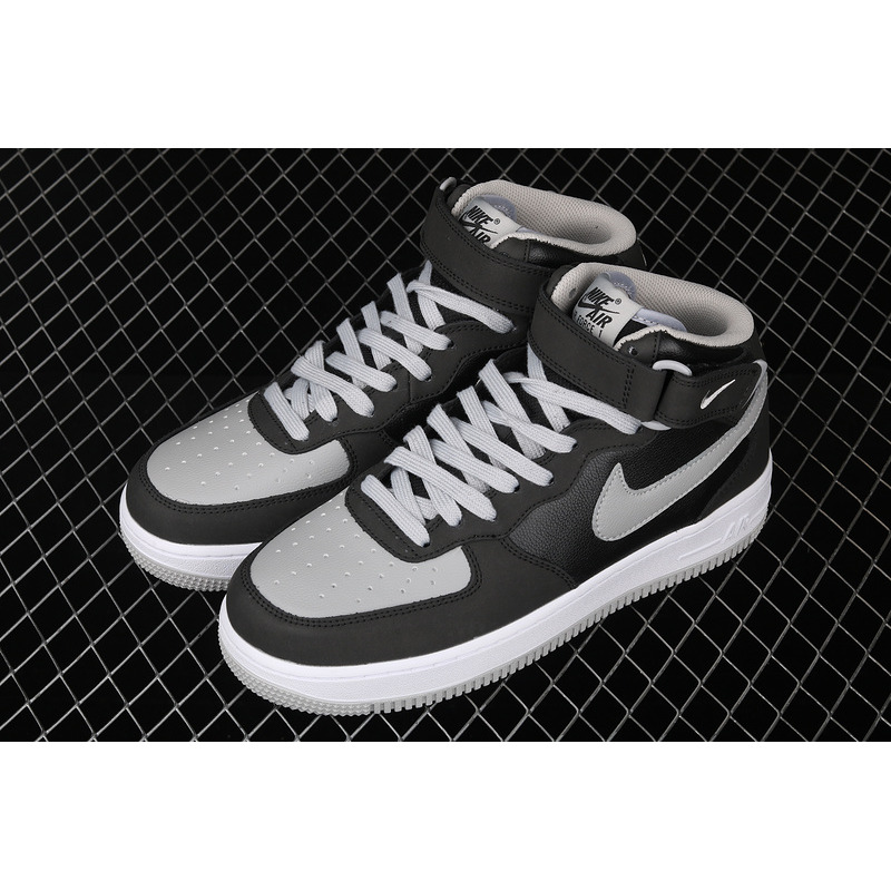 Nike Air Force 107 Mid in Black & Grey