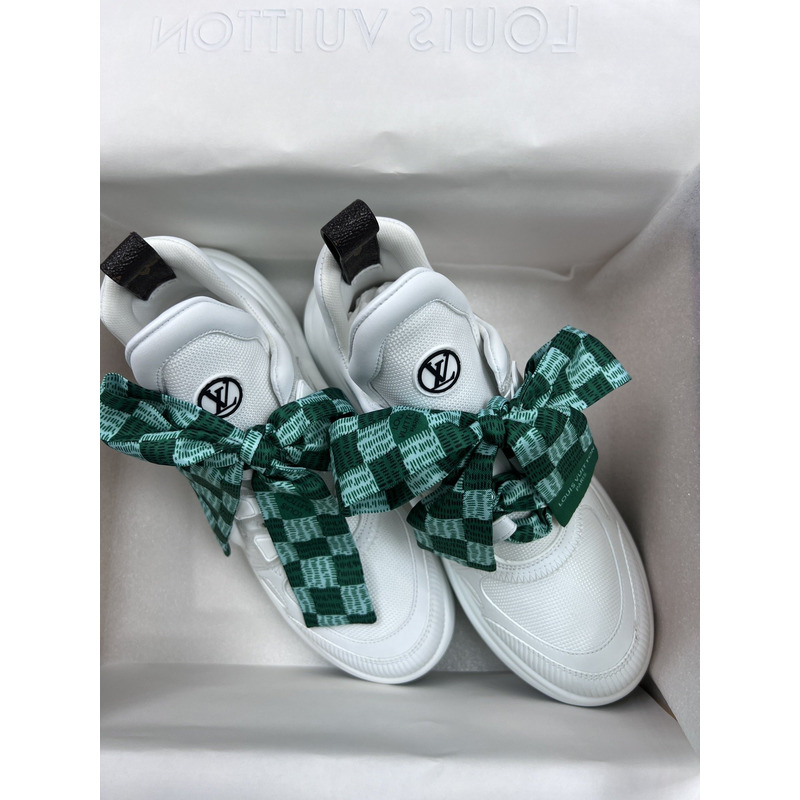 LV Archlight sneaker Ribbon laces printed in Green