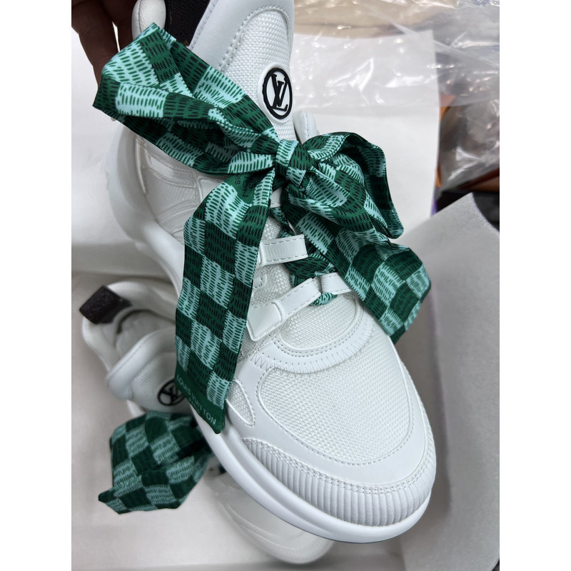 LV Archlight sneaker Ribbon laces printed in Green