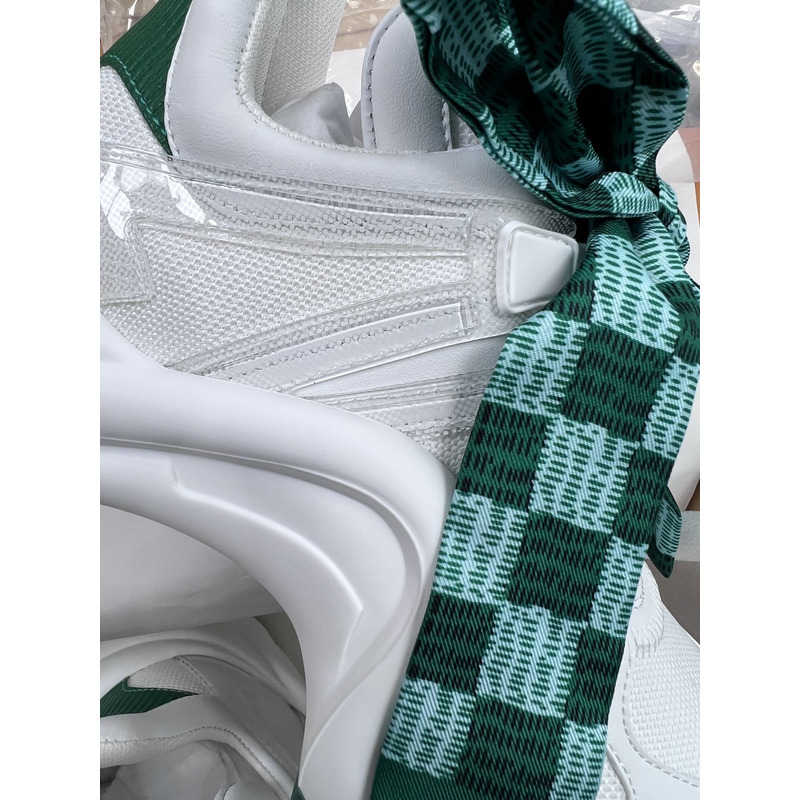 LV Archlight sneaker Ribbon laces printed in Green