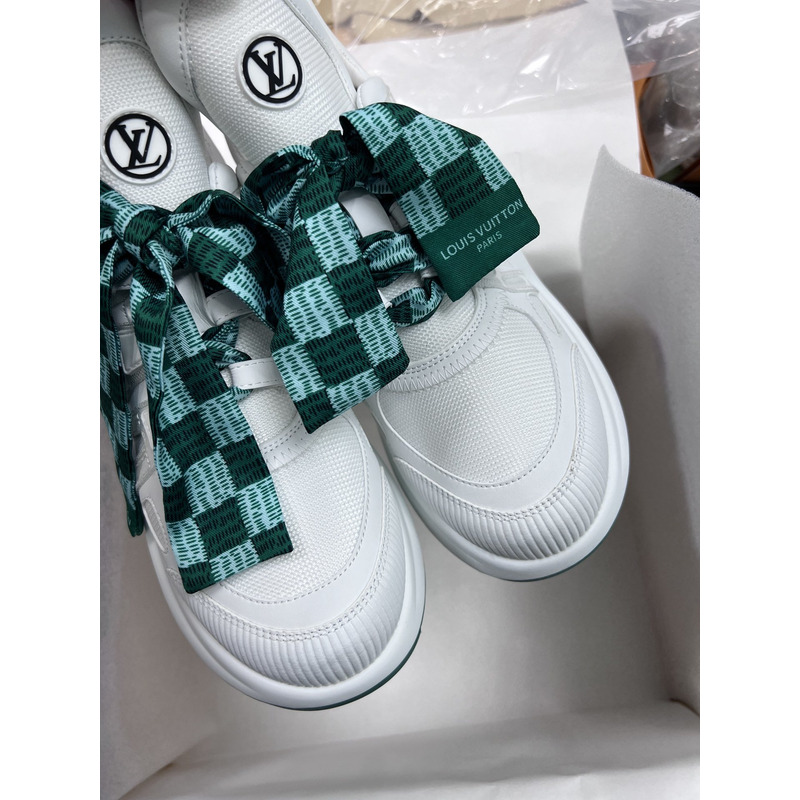 LV Archlight sneaker Ribbon laces printed in Green