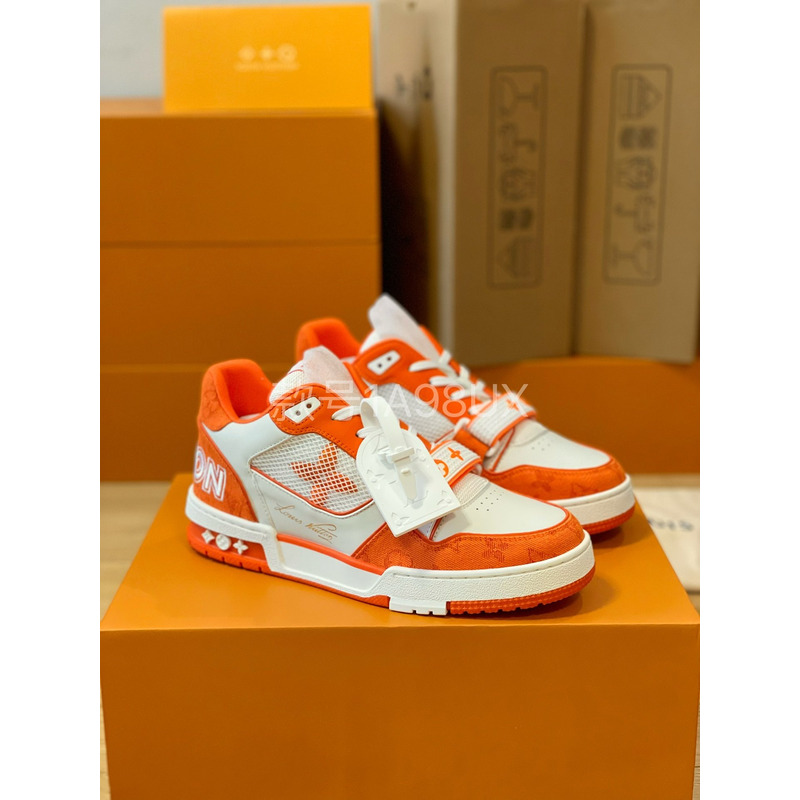 loius V*t*n trainer sneakers orange