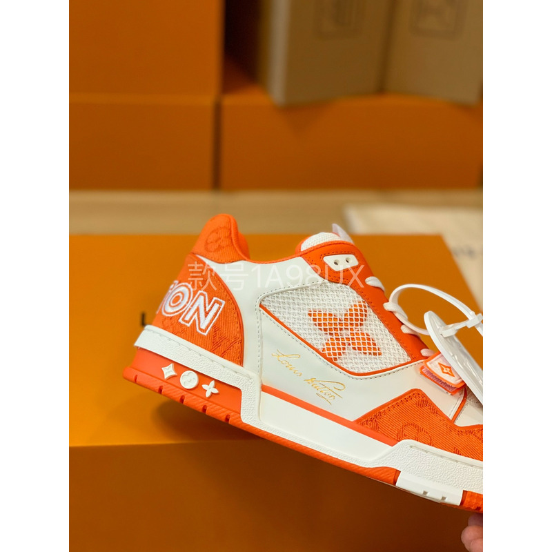 loius V*t*n trainer sneakers orange