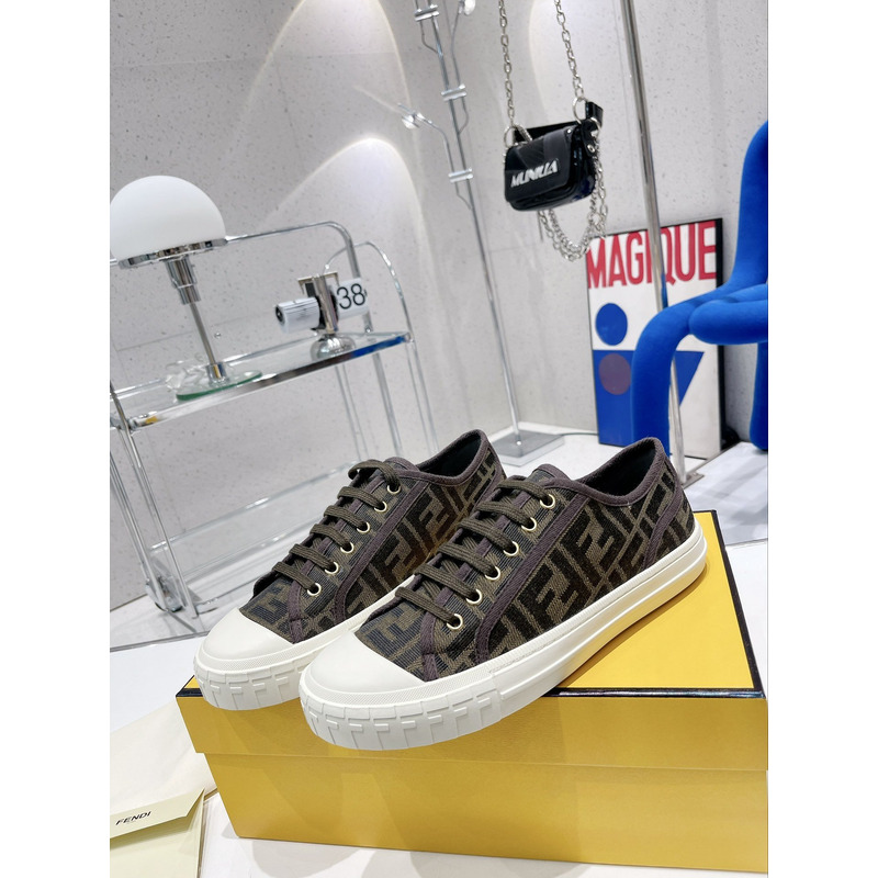 F**di domino fabric low-tops brown