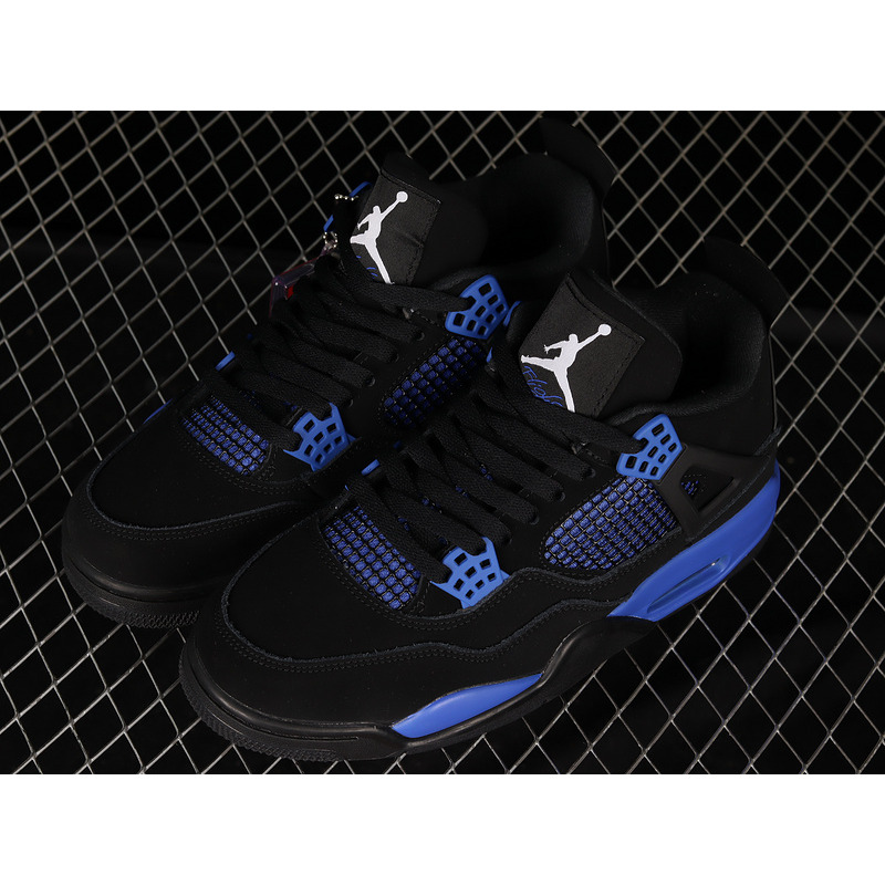 AIR JORDAN 4 RETRO CT8527 018 Black and Blue