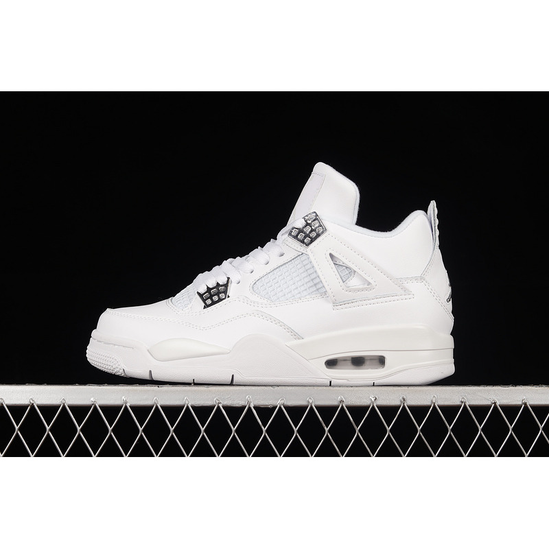 NIKE AIR JORDAN 4 RETRO *PURE MONEY* (WHITE / METALLIC SILVER - PURE PLATINUM)