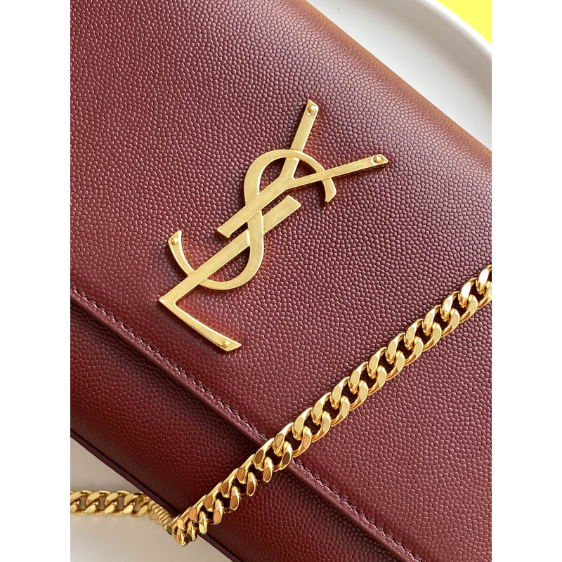 Saint Laurent Kate leather shoulder bag red