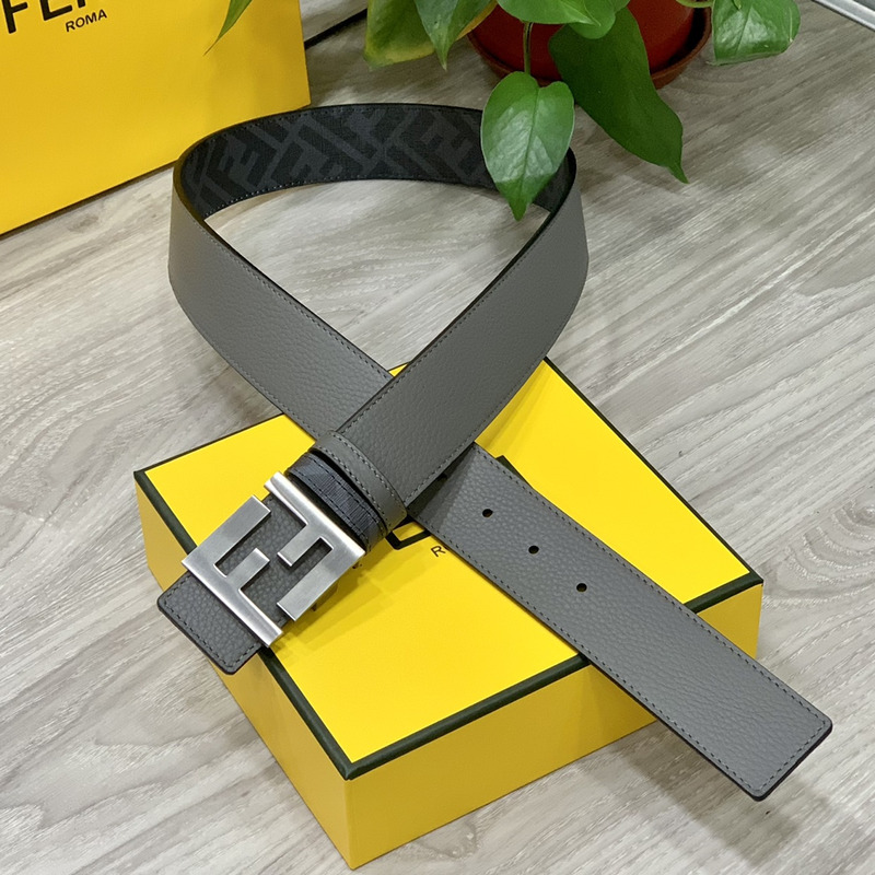 F**di squared ff belt grey leather belt