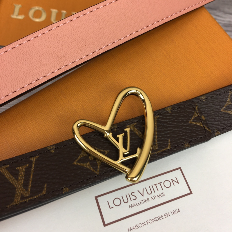 l**is V*t*n fall in love reversible belt monogram black orange