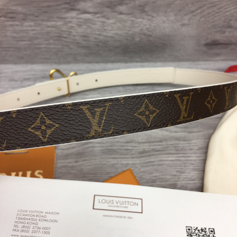 l**is V*t*n fall in love reversible belt monogram black white