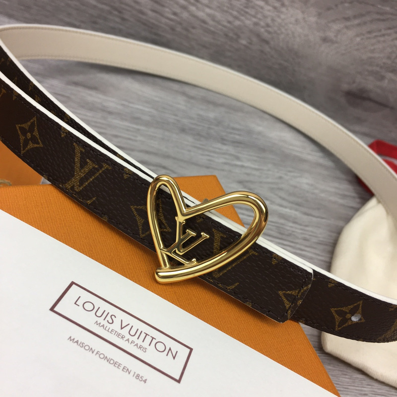 l**is V*t*n fall in love reversible belt monogram black white