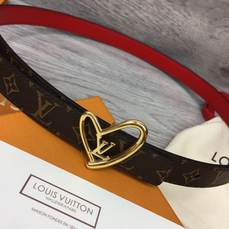 l**is V*t*n fall in love reversible belt monogram black red