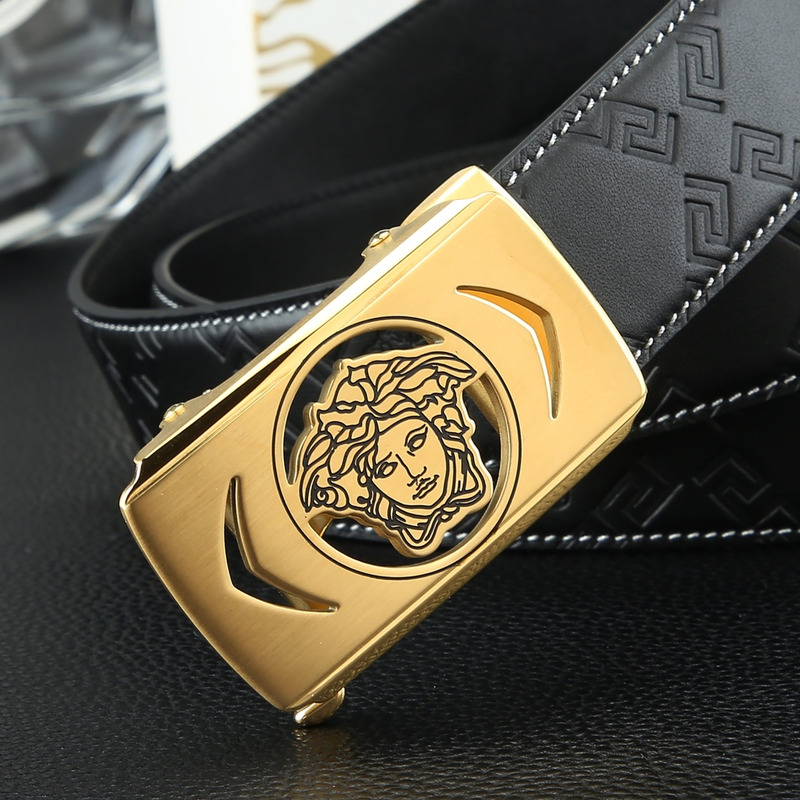 Versace Medusa Print Belt Silver